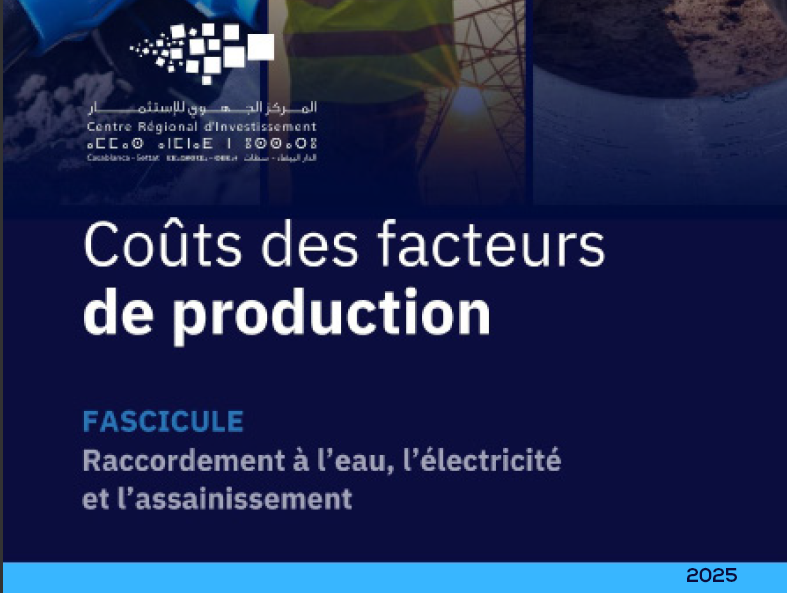 <span>Coûts des facteurs de production - Raccordement à l’eau, l’électricité et l’assainissement</span>
